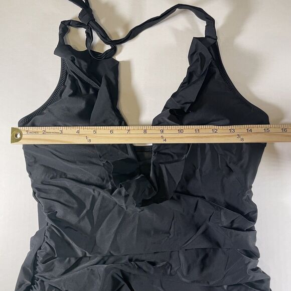 SUUKSESS Women Sexy Halter 1 Piece Swimsuits Ruffle V Neck Tummy Control Large - Picture 7 of 7